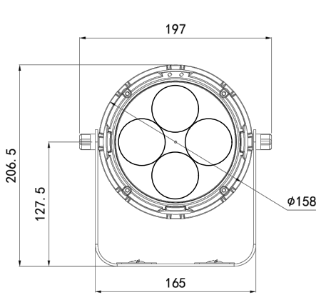 440 IP65 EYE 4X40 PAR CAN