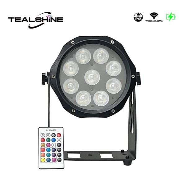 100W 9x18W RGBWA+UV Battery Powered Par Can - Tealshine