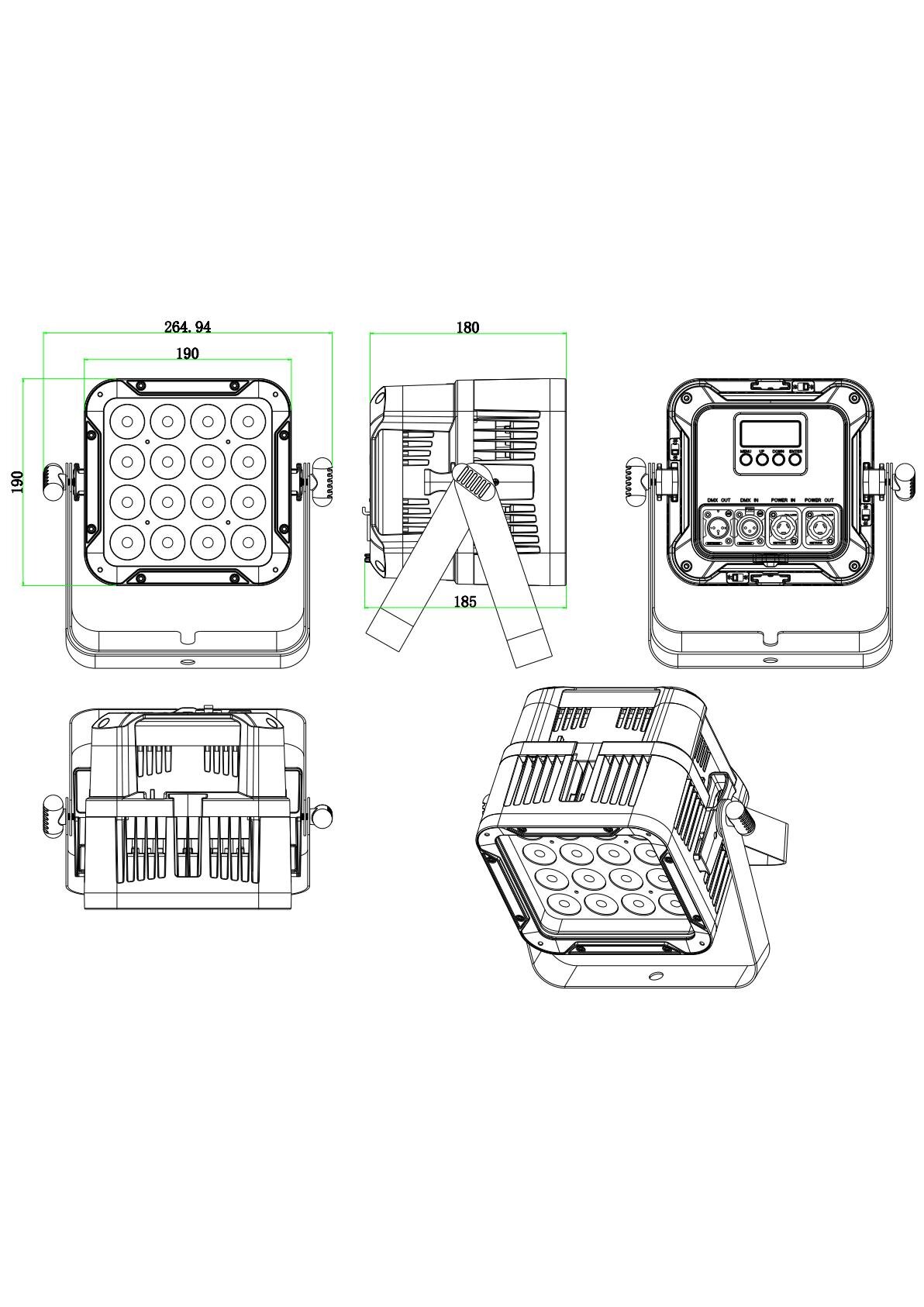BP 1615IP battery powered par can lights