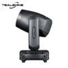 A black IP20 200W Module LED Moving Head Spot Light with Dual Ring Effect by Tealshine, shown from the side with the brand logo in the top left corner on a white background.