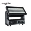A black IP65 Mini 1176 Moving LED Strobe Light fixture with control knobs and switches on the front panel, featuring a large rectangular light panel with many small LEDs, designed to function as a dynamic moving strobe light for vibrant stage effects.