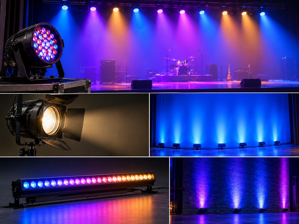 Types of Stage Lights: Names, Uses and How to Choose the Right Ones 3 LED Bars